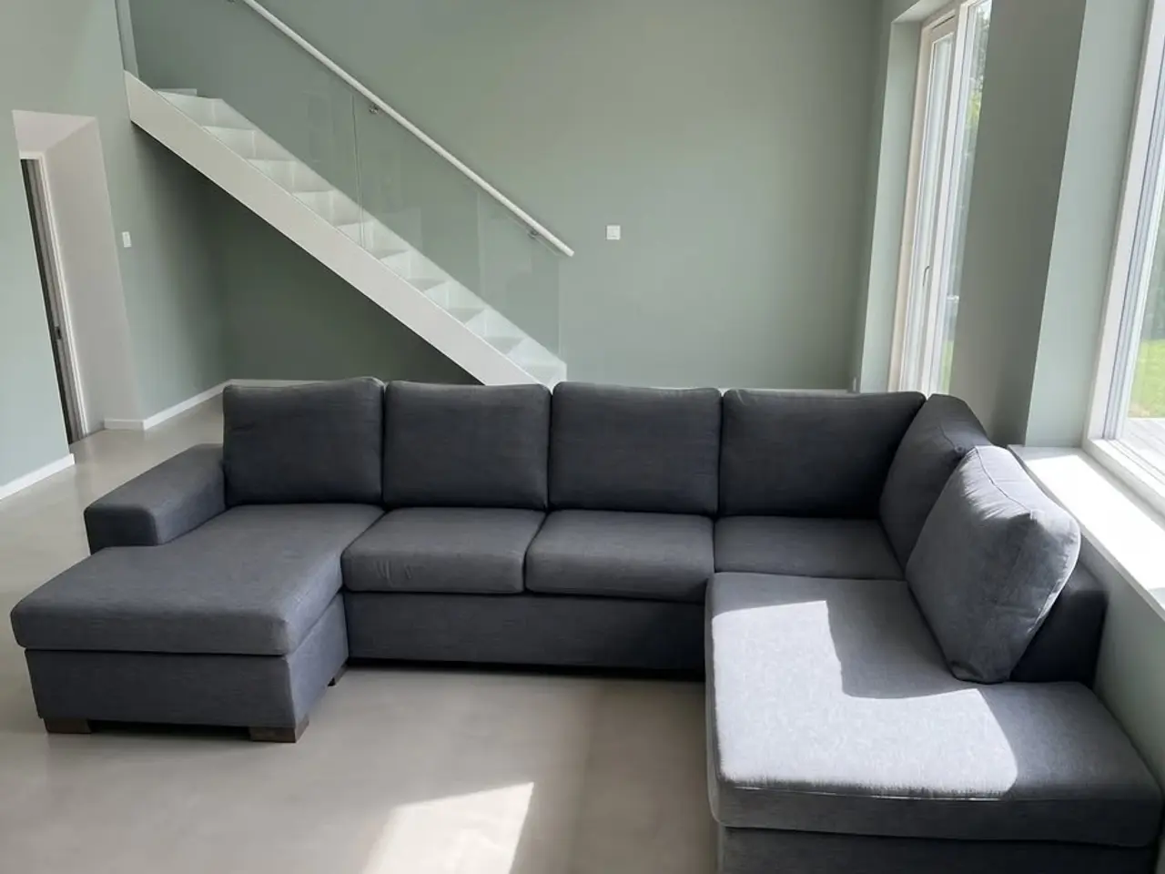 Billede 1 - Grå U-sofa med 2 chaiselonger