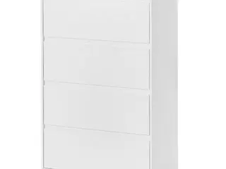 Kommode med 4 skuffer - moderne opbevaringsskab til soveværelse, 40 × 60 × 97,4 cm, hvid