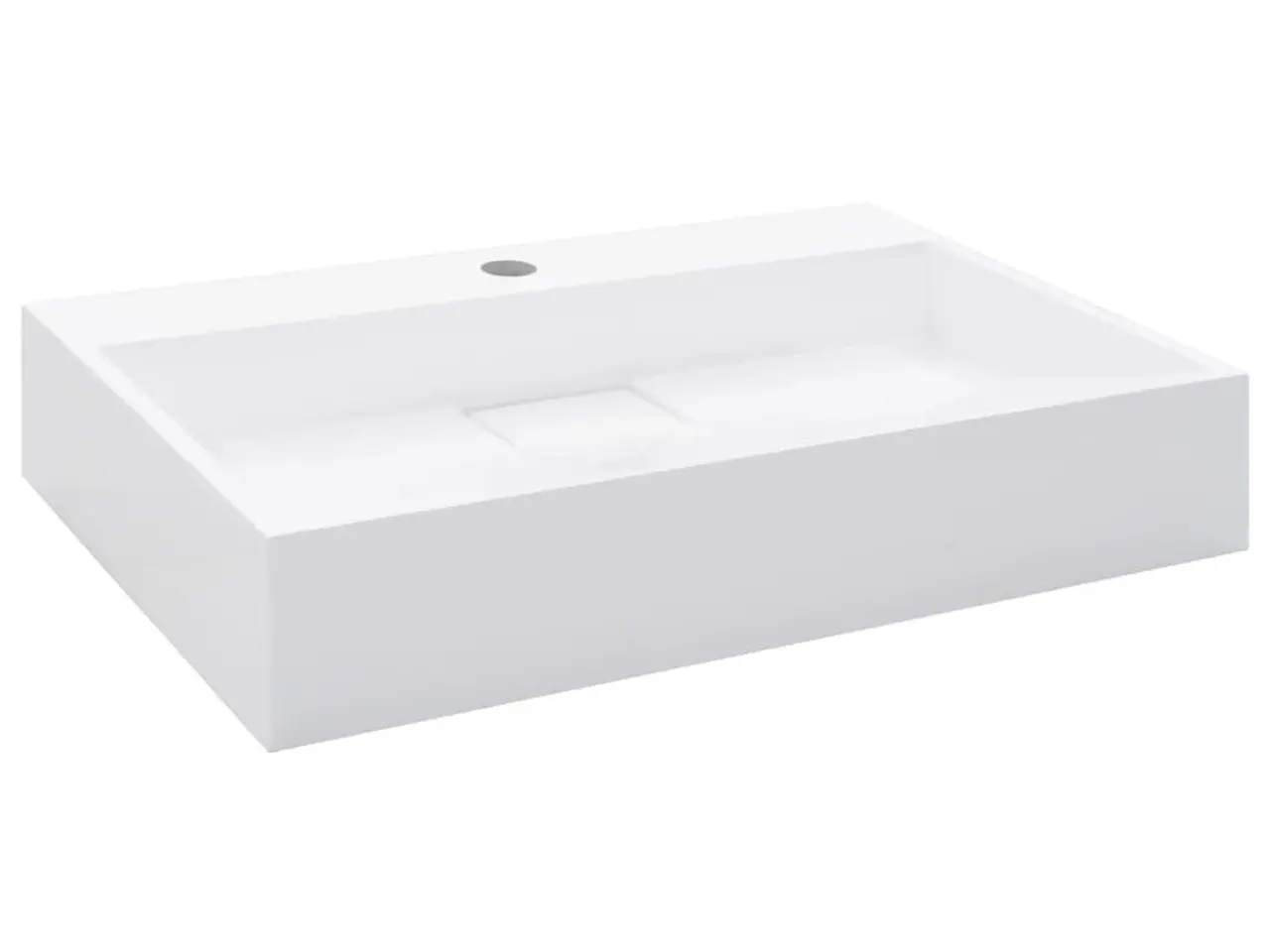 Billede 2 - Håndvask 60 x 38 x 11 cm - mineralstøbt, hvid
