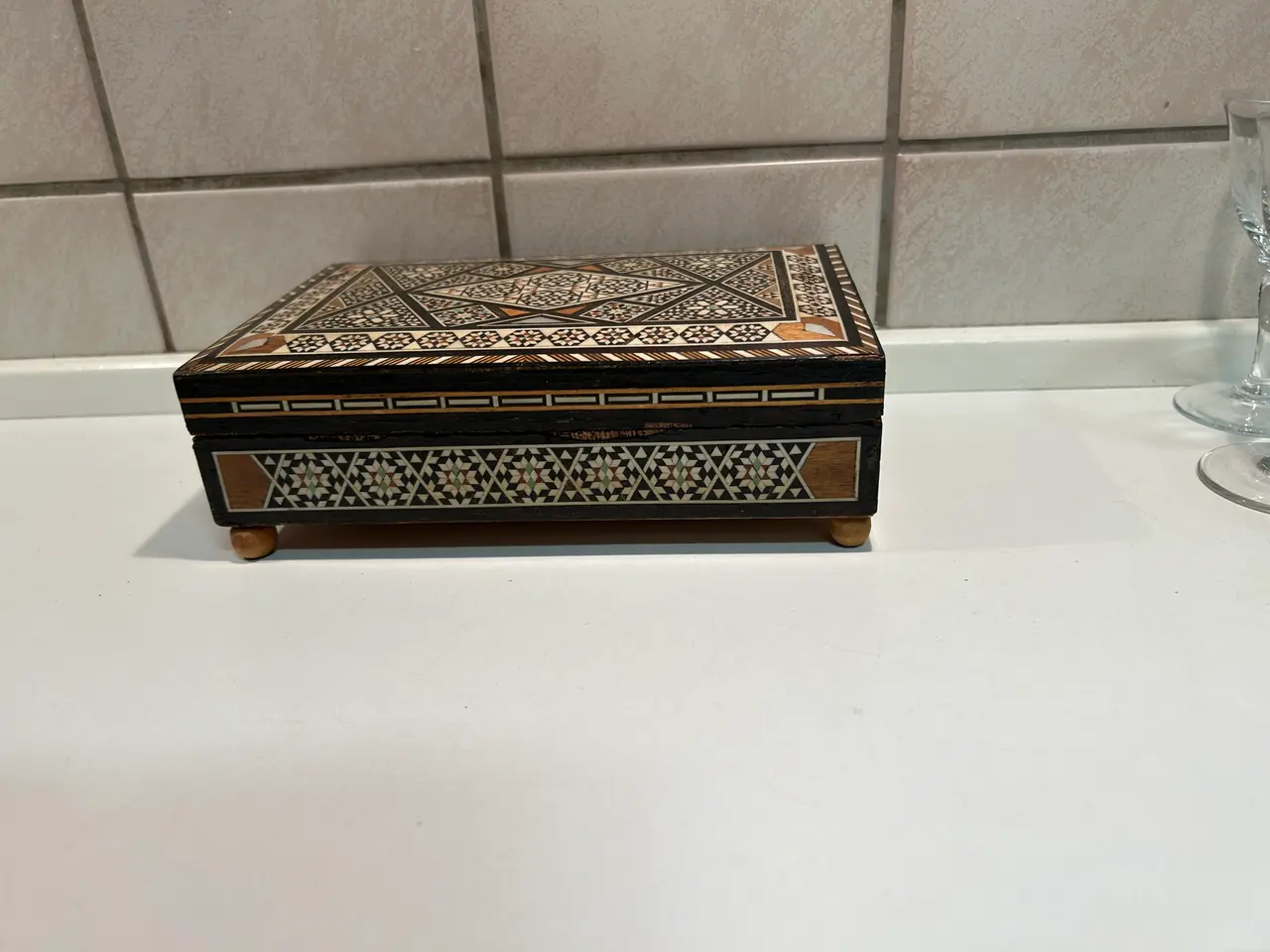 Billede 3 - Smykkeskrin med intarsia, VINTAGE