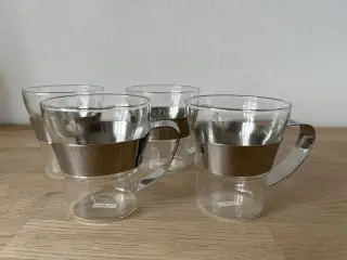 4 Bodum glas-kopper med aftagelig hank