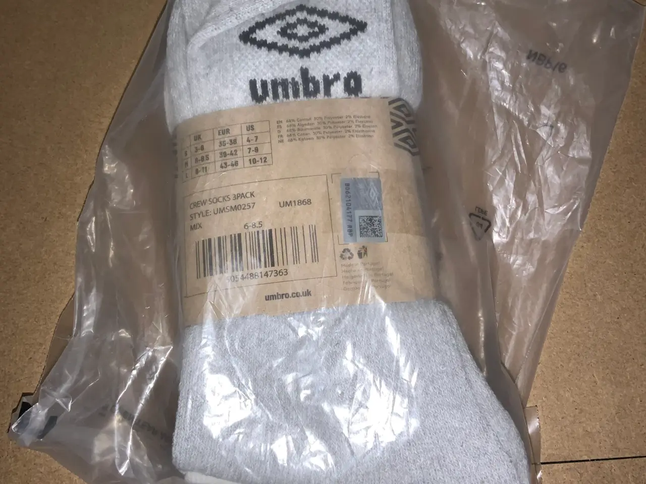 Billede 1 - Strømper Umbro 3-pak tennissokker