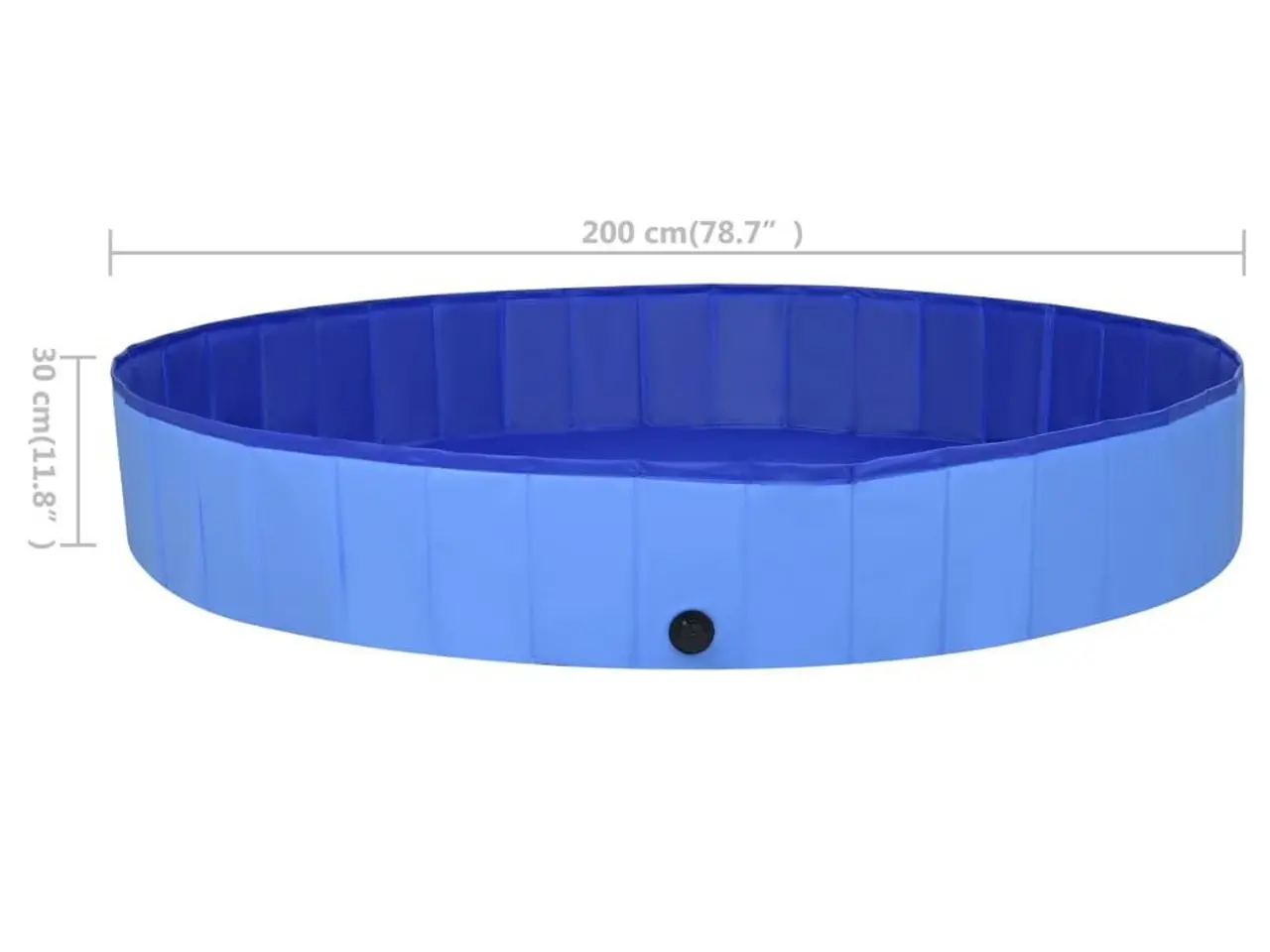 Billede 9 - Foldbart hundebassin 200x30 cm PVC blå