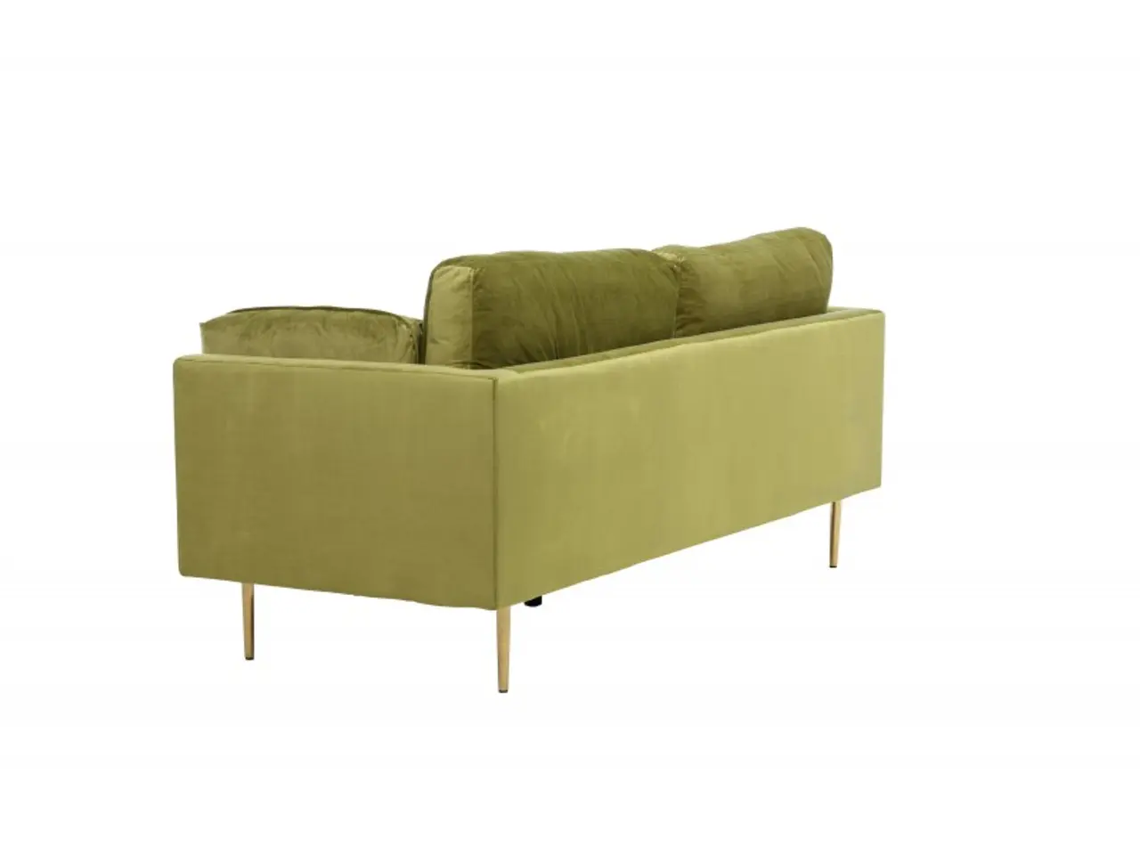 Billede 16 - Boom Sofa Grøn Velour med messingfarvet stålben