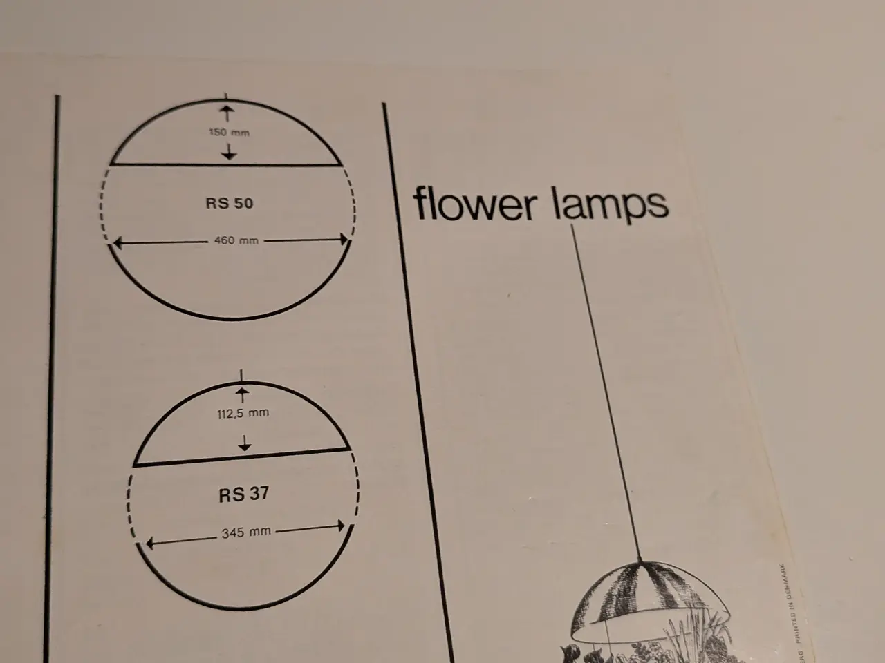 Billede 2 - BLOMSTERLAMPE ROYAL SYSTEM RS 50 ARK POUL CADOVIUS