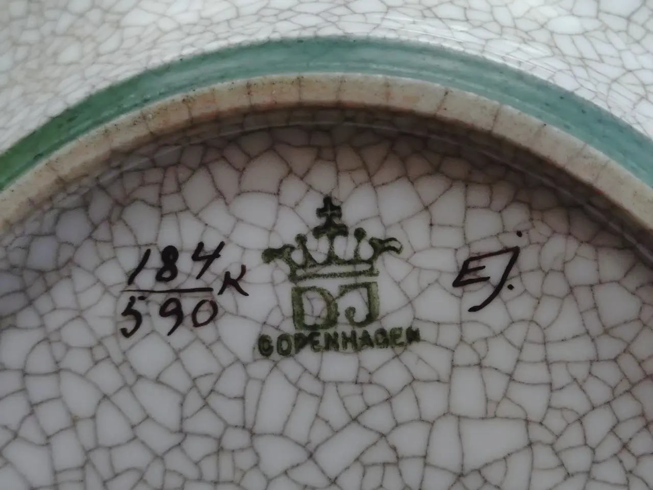 Billede 2 - Lyngby Dahl Jensen krakele fad ø 15 cm