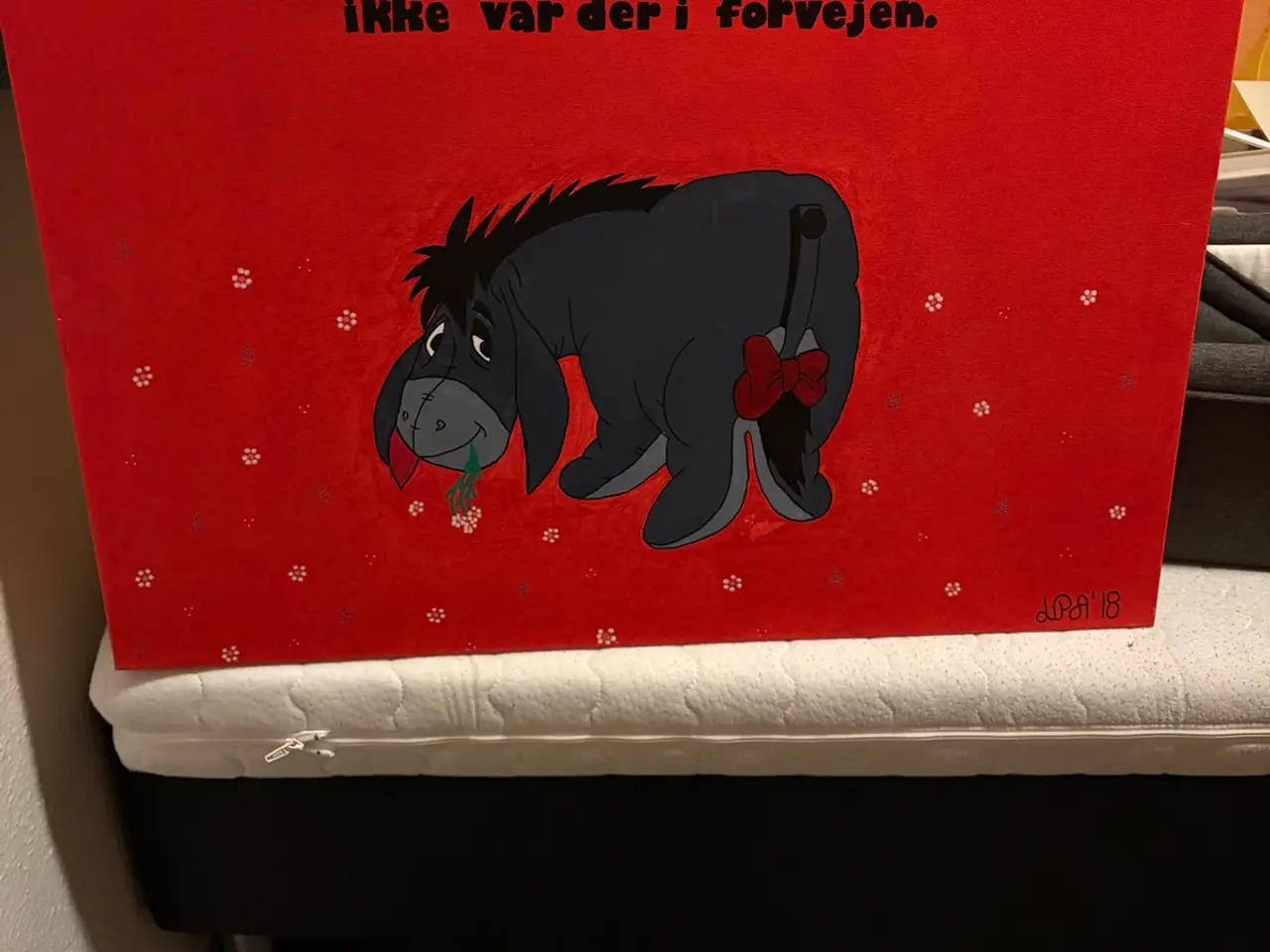 Billede 3 - 3 håndmalede billeder med Peter Plys-figurer 🎨❤️