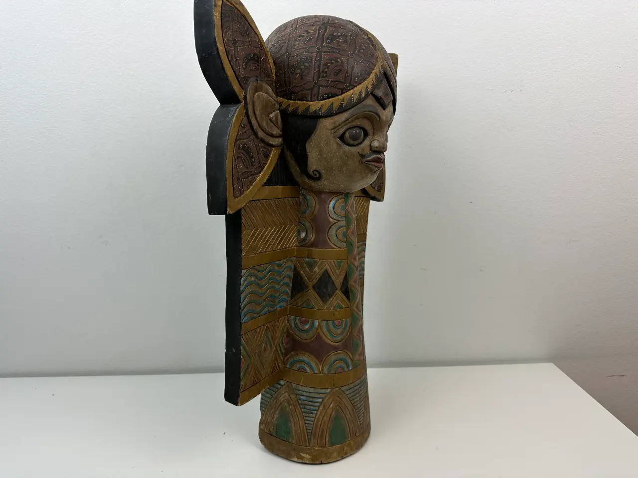 Billede 6 - Flot asiatisk træfigur / træskulptur