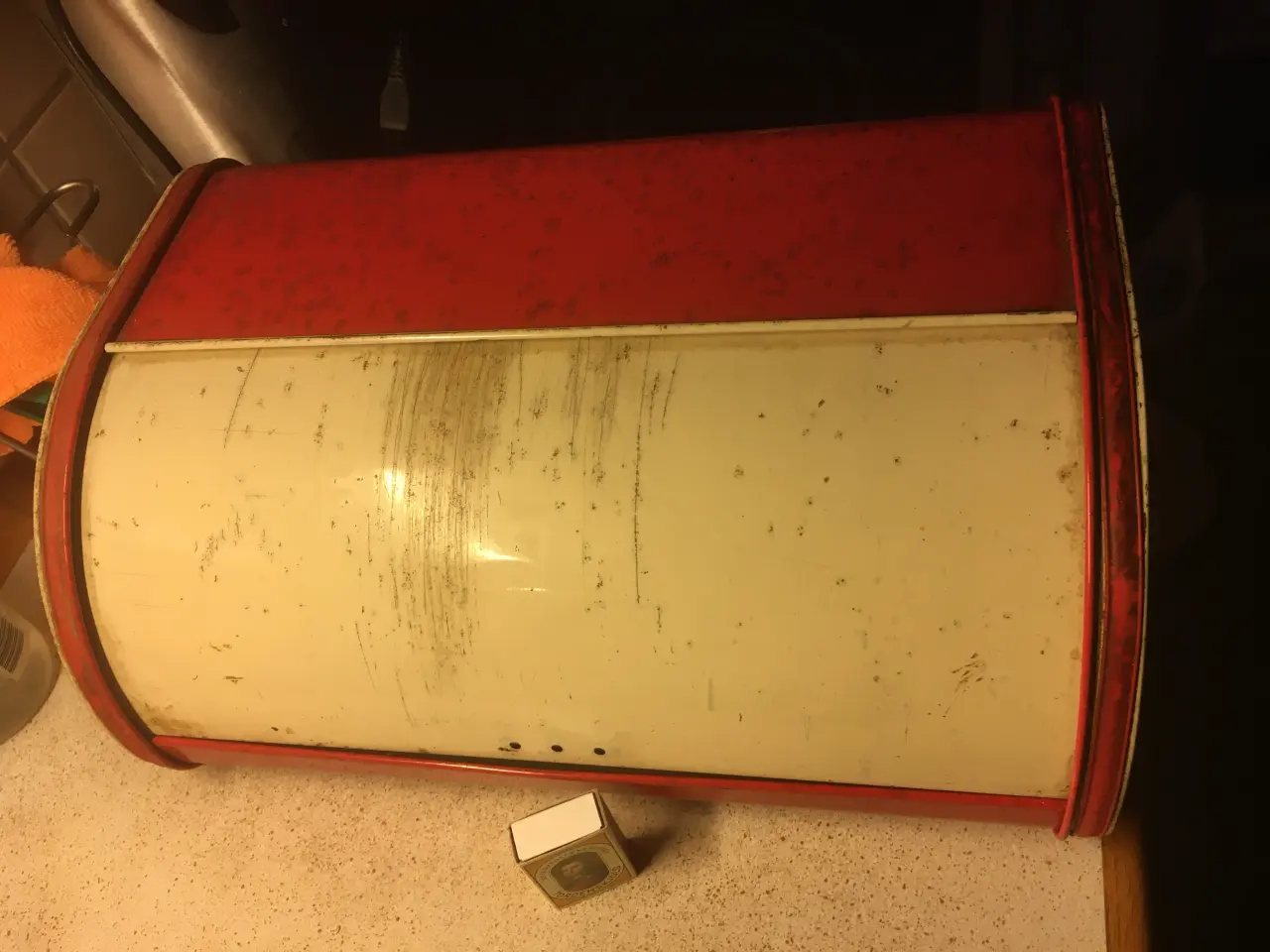 Billede 1 - Retro brødkasse i metal. Giv bud.