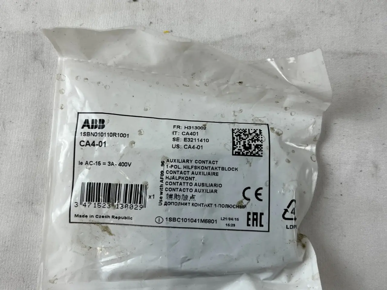 Billede 3 - ABB CA4-01 Auxiliary Contact Block 1SBN010110R1001
