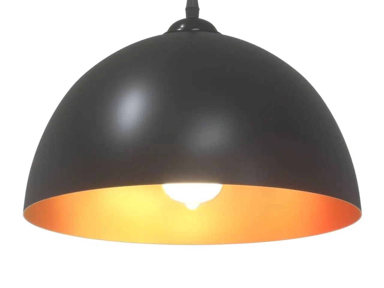 Billede 6 - Pendellamper 2 stk højdejusterbar E27 Ø 30 cm metal sort