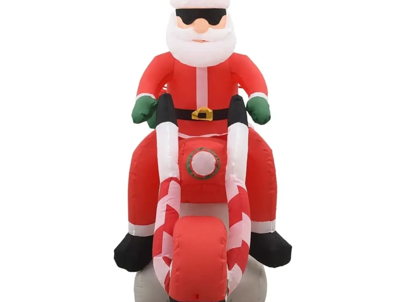 Billede 4 - Oppustelig julemand på motorcykel med LED, IP44 - 160 cm