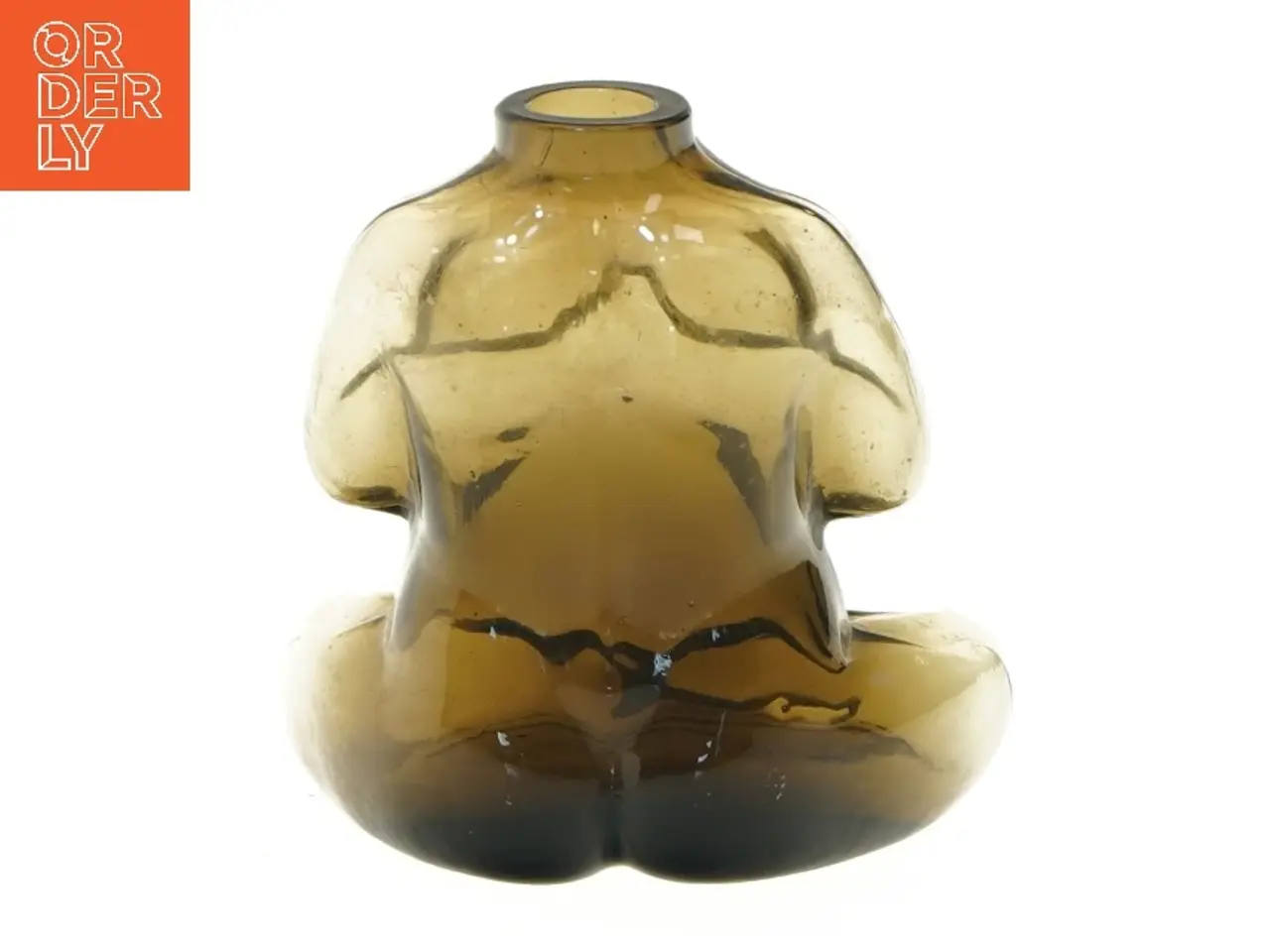 Billede 3 - Glasfigur vase fra MoMa formet som siddende figur (str. 12,5x12 cm)