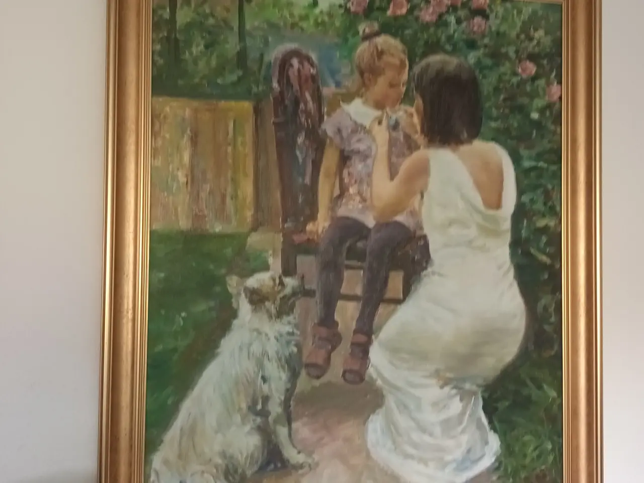 Billede 1 - Smukt Maleri af Alex Thimchenko 69x73 cm. Siddende