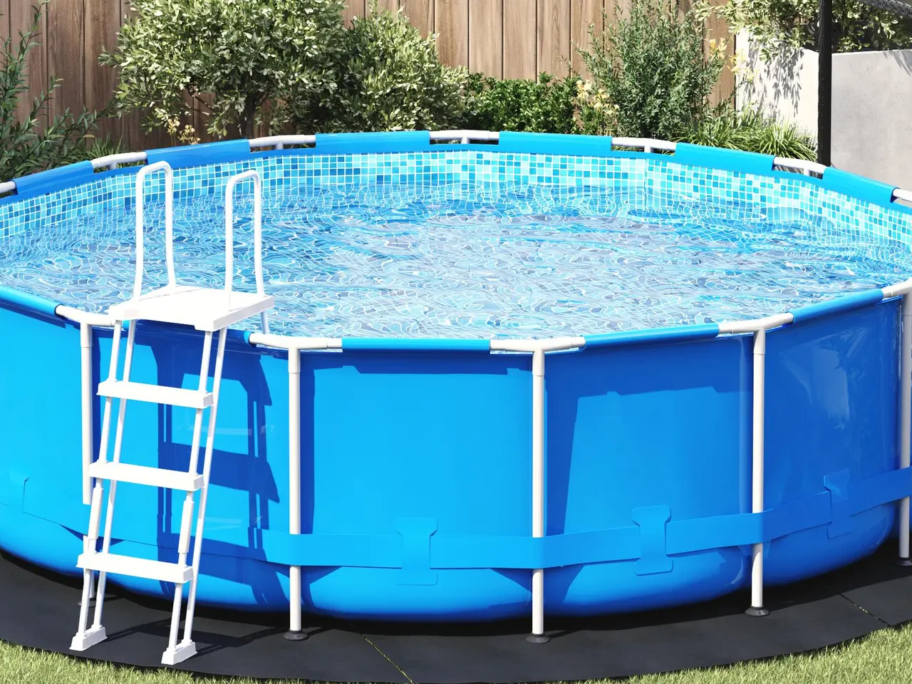 Billede 1 - Pool bundark i non-woven - sort Ø 366 cm