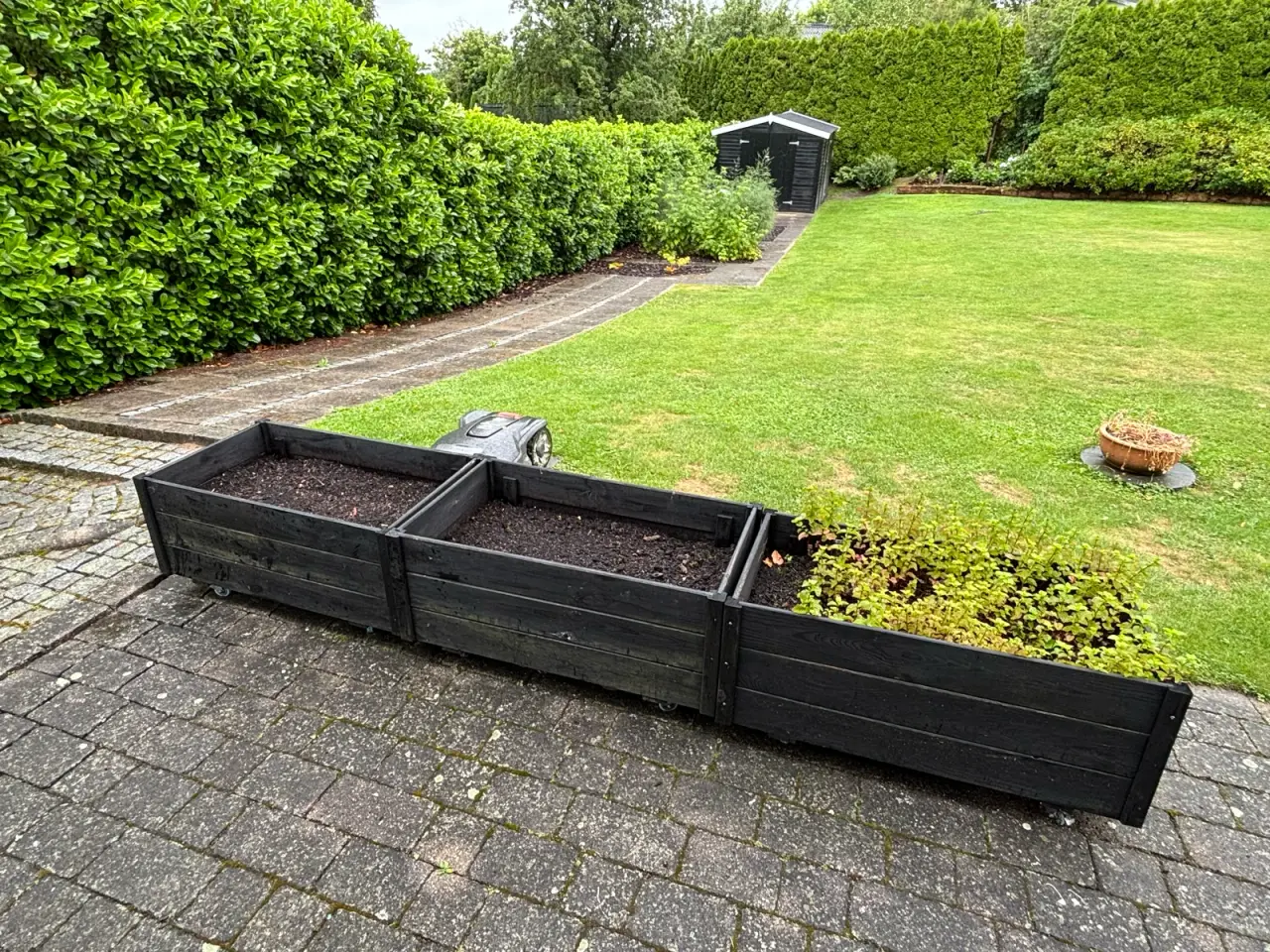 Billede 1 - Højbede / plantekasser i sort træ til haven