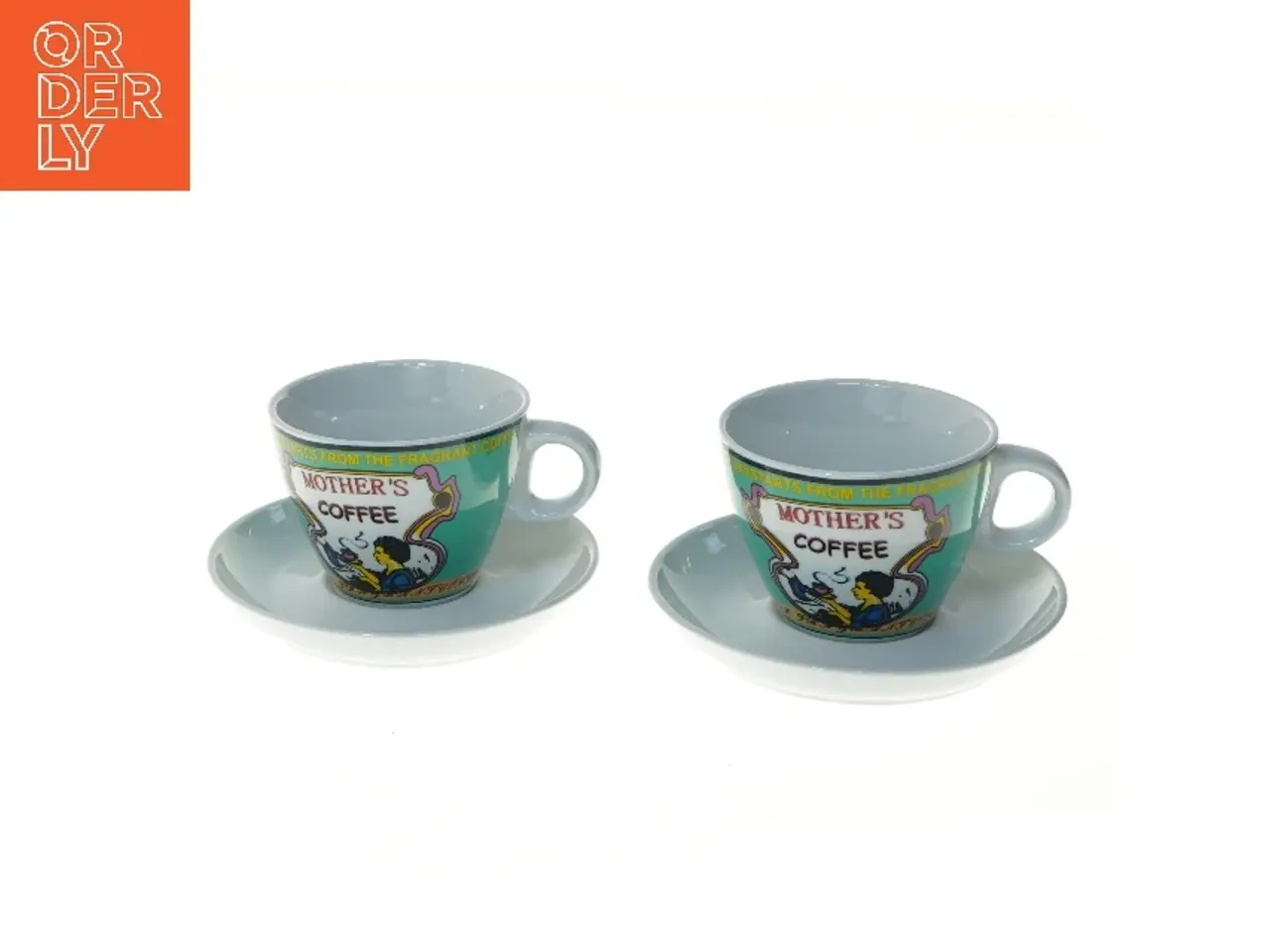 Billede 1 - Kaffekopper med underkopper fra Maisons (str. 2 stk Ø 9 & 14 cm)