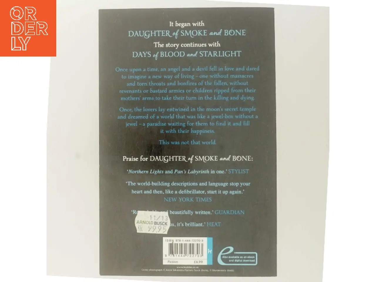 Billede 3 - Days of Blood and Starlight af Laini Taylor (Bog)