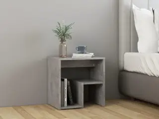 Sengeskab 40x30x40 cm konstrueret træ betongrå