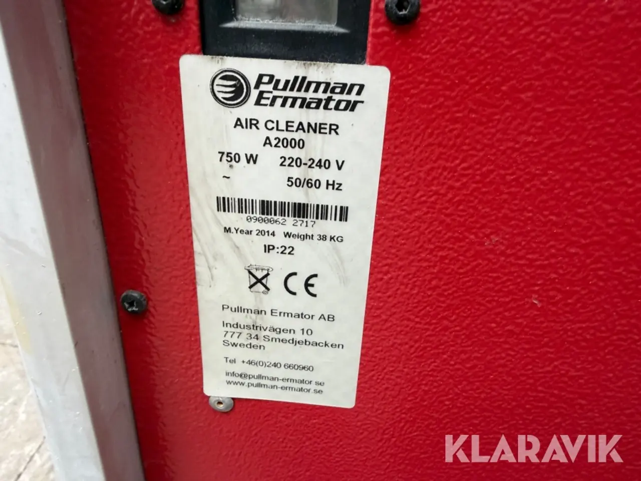 Billede 9 - Luftrensere Pullman Ermator A2000, 2 Styk