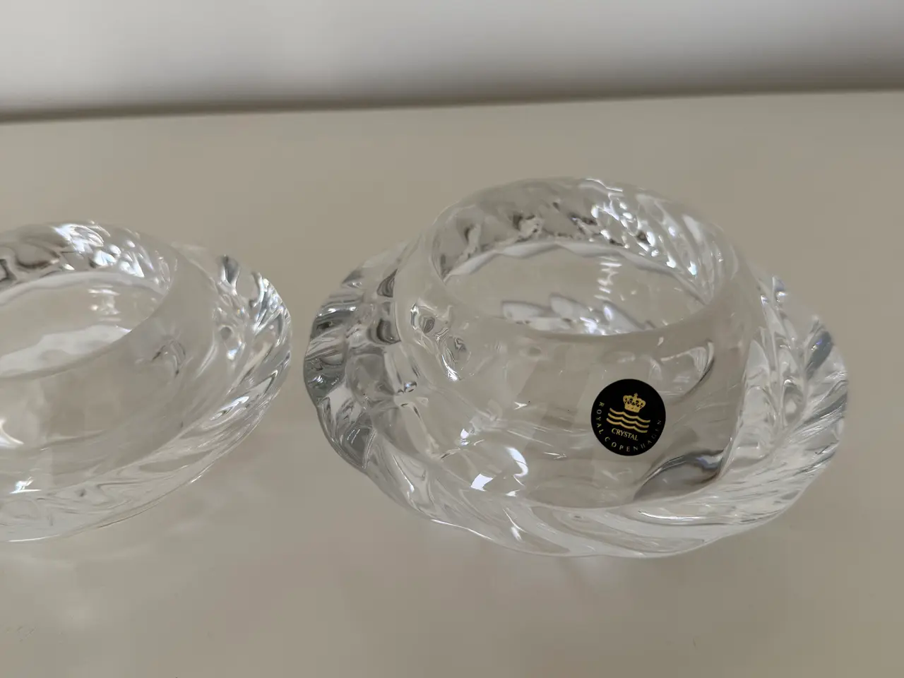 Billede 4 - Sæt med tre stk. RC glas lysestager