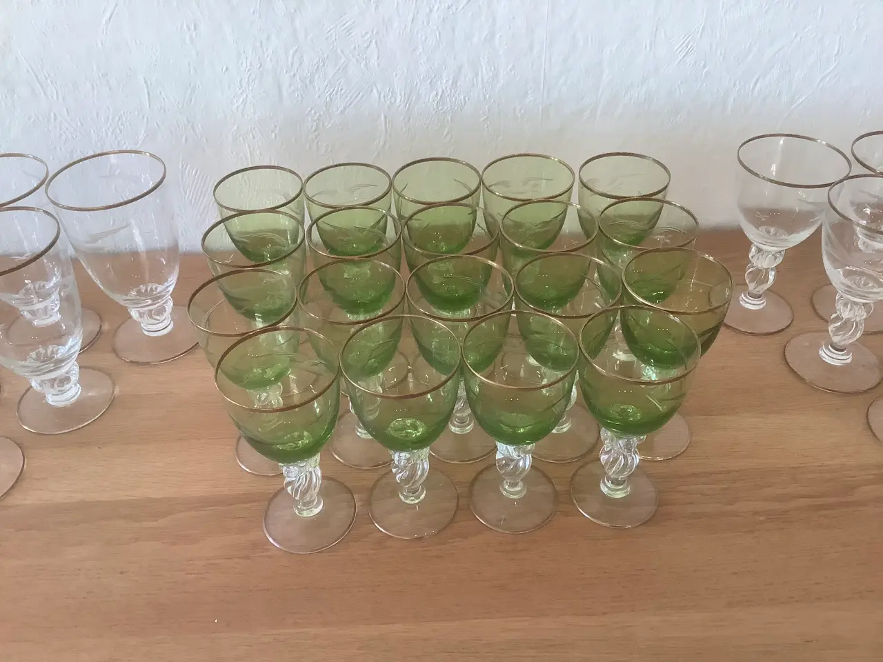 Billede 3 - Lyngby måge glas med guldkant