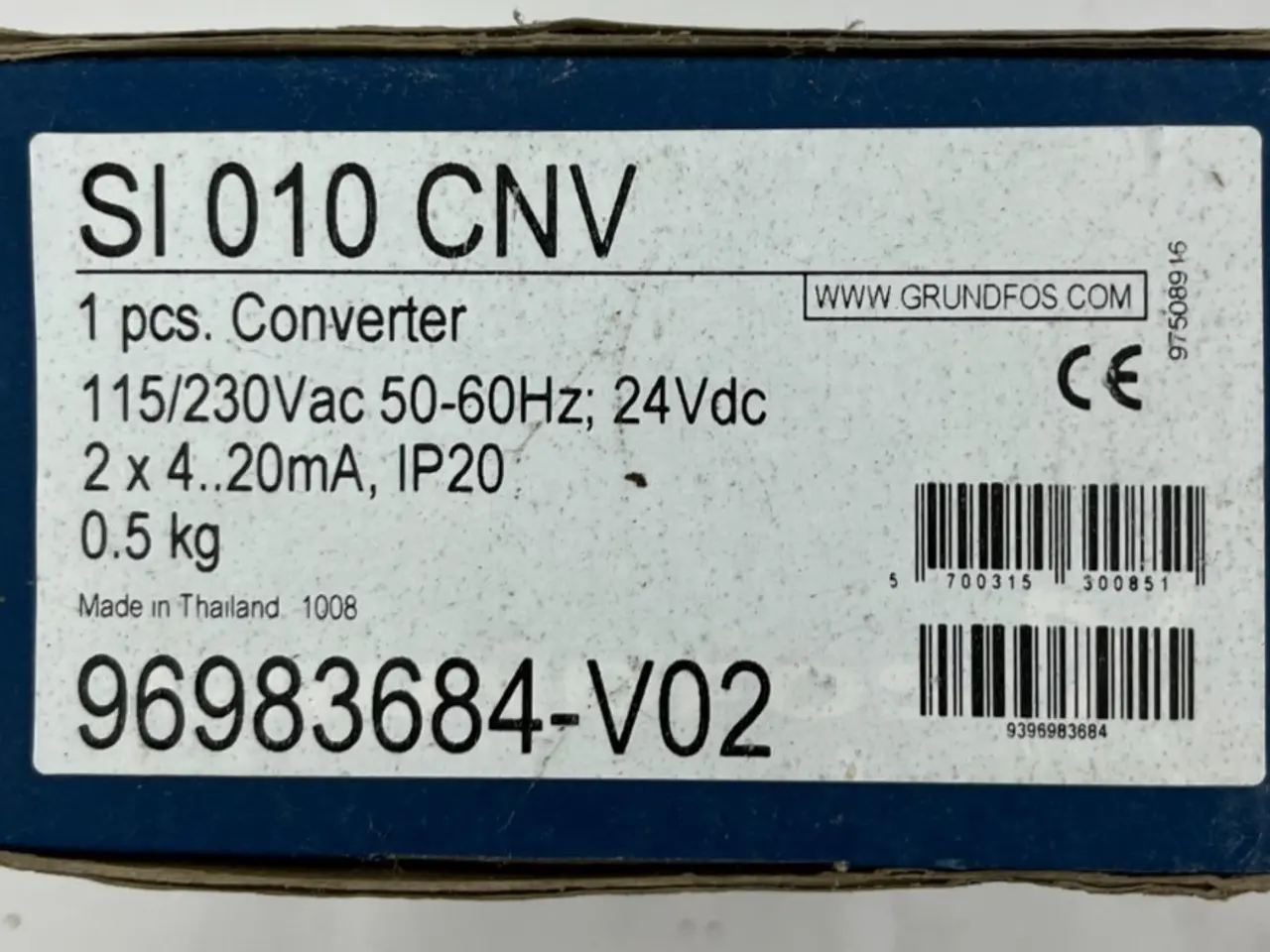 Billede 1 - Grundfos SI 010 CNV Converter 96983684-V02, to 2x