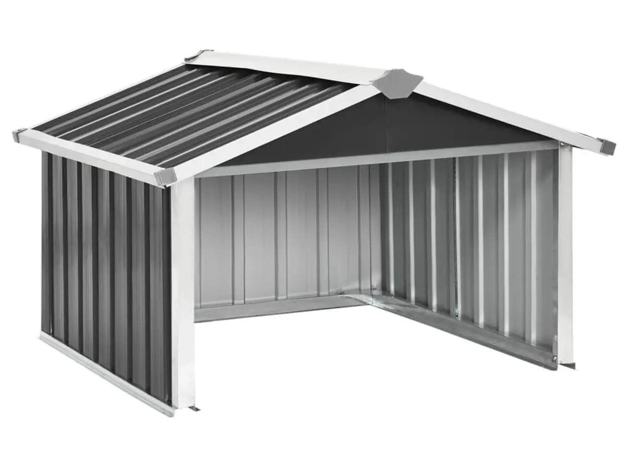 Billede 2 - Skur til robotplæneklipper 92×97×63 cm - galvaniseret stål, antracitgrå