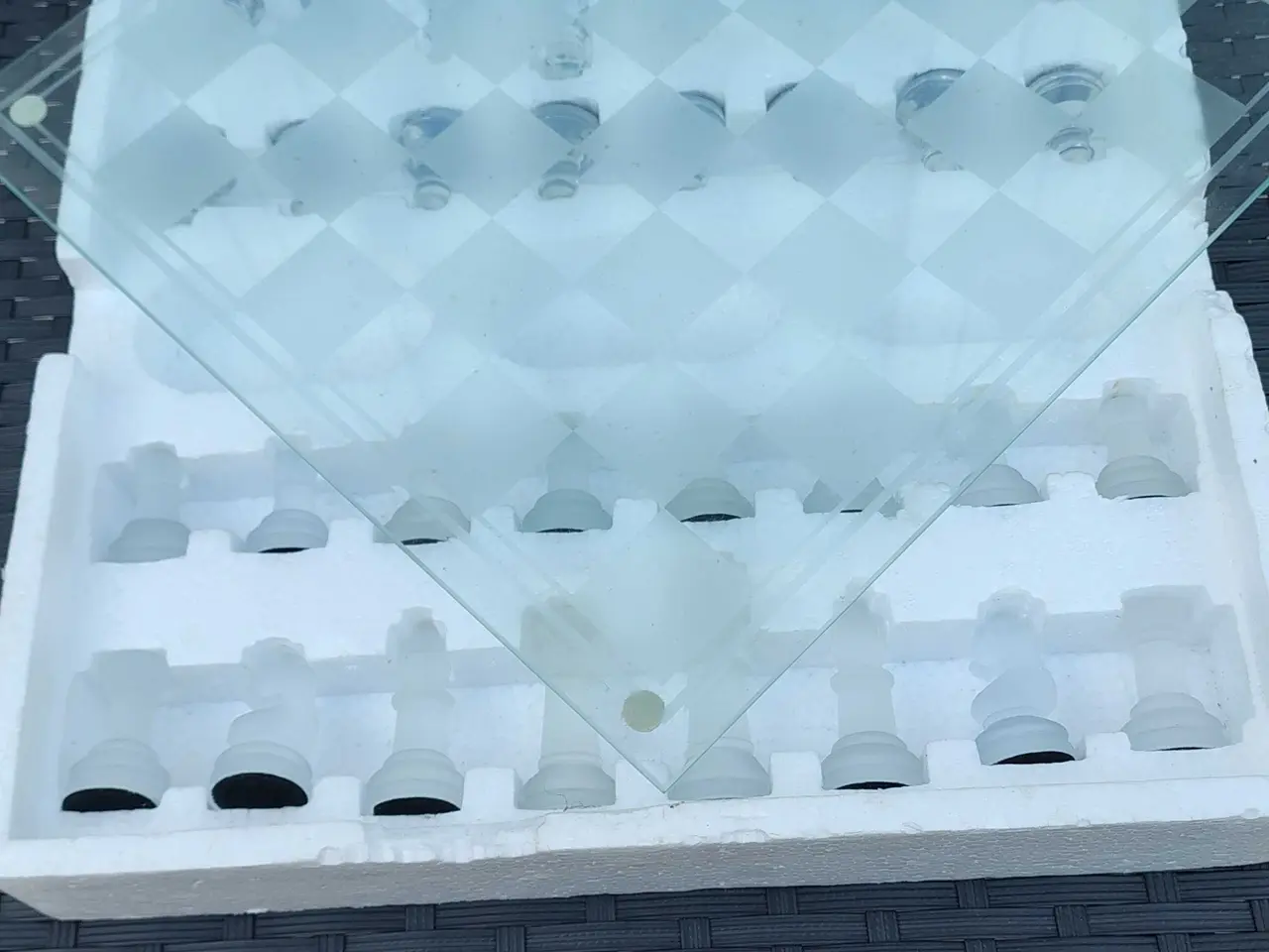 Billede 2 - Glazen Schaakspel glas skakspil