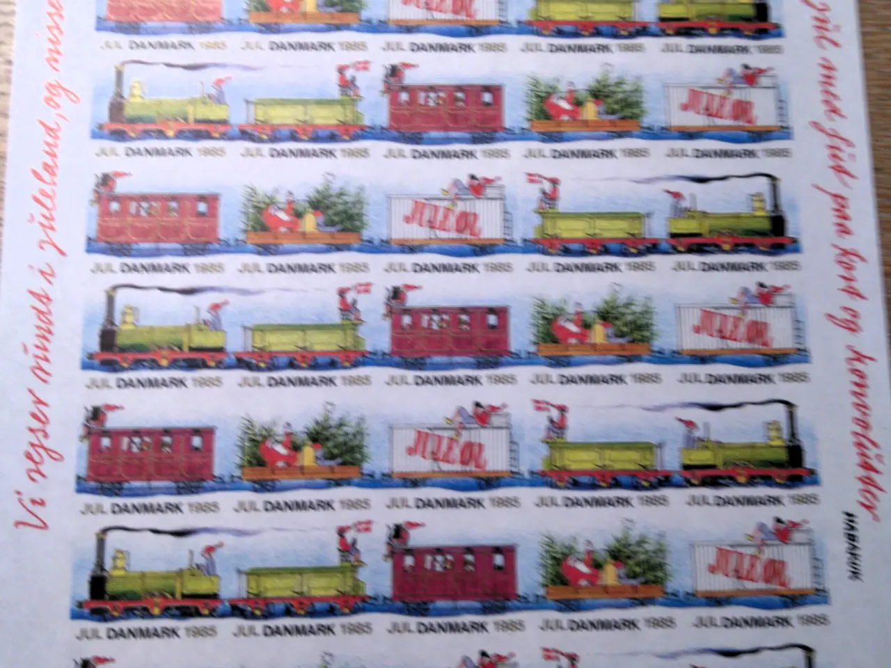 Billede 6 - 2 Danske juleark 1983-84 til stærk nedsat pris