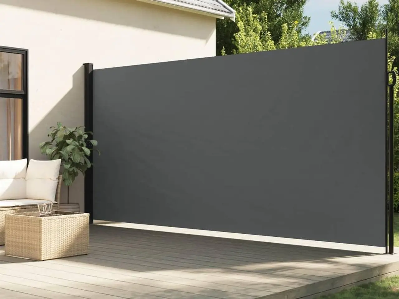 Billede 1 - Udtrækkelig sidemarkise - antracit 200 × 300 cm