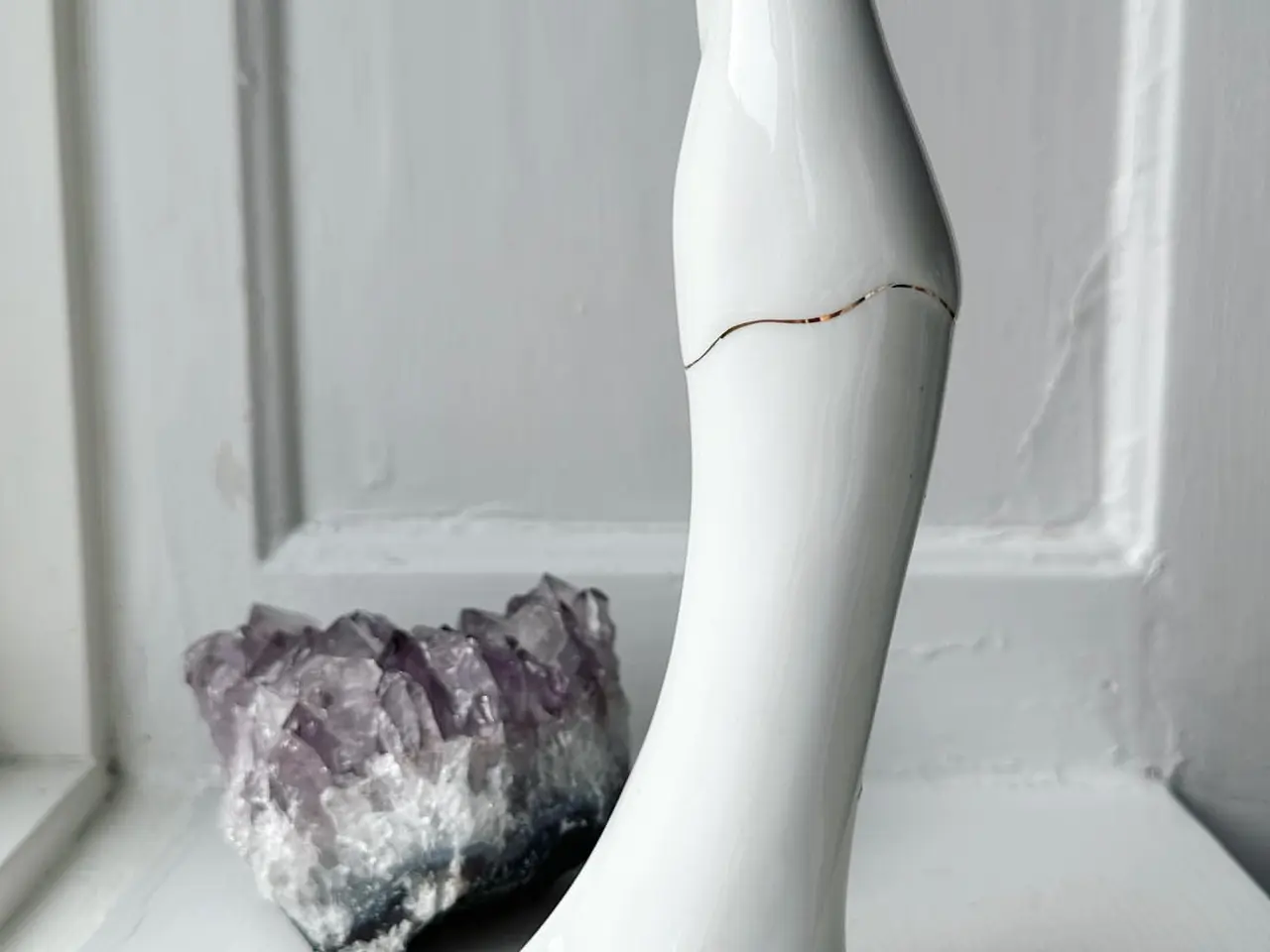 Billede 7 - Hvidklædt kvinde, porcelænsfigur