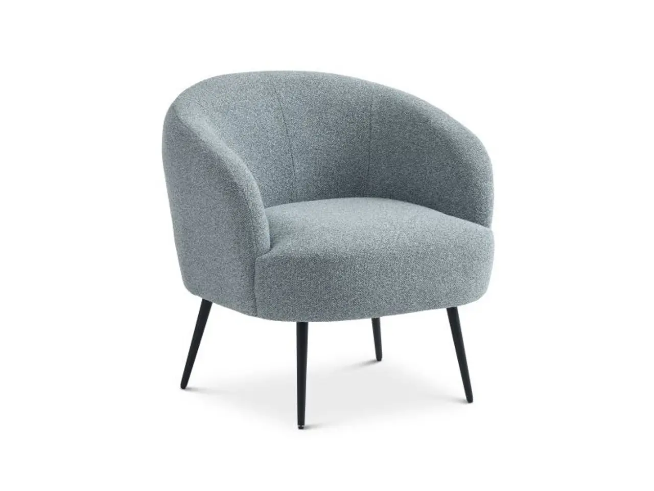 Billede 3 - Conrad loungestol EGG BLUE stof med sort metalben