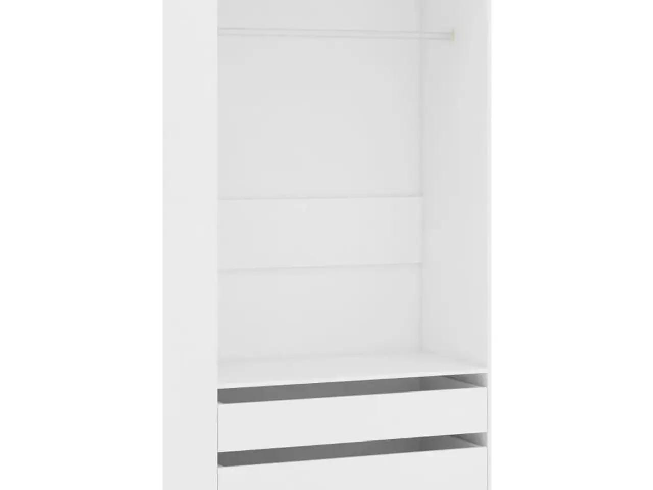 Billede 2 - Klædeskab 100x50x200 cm konstrueret træ hvid