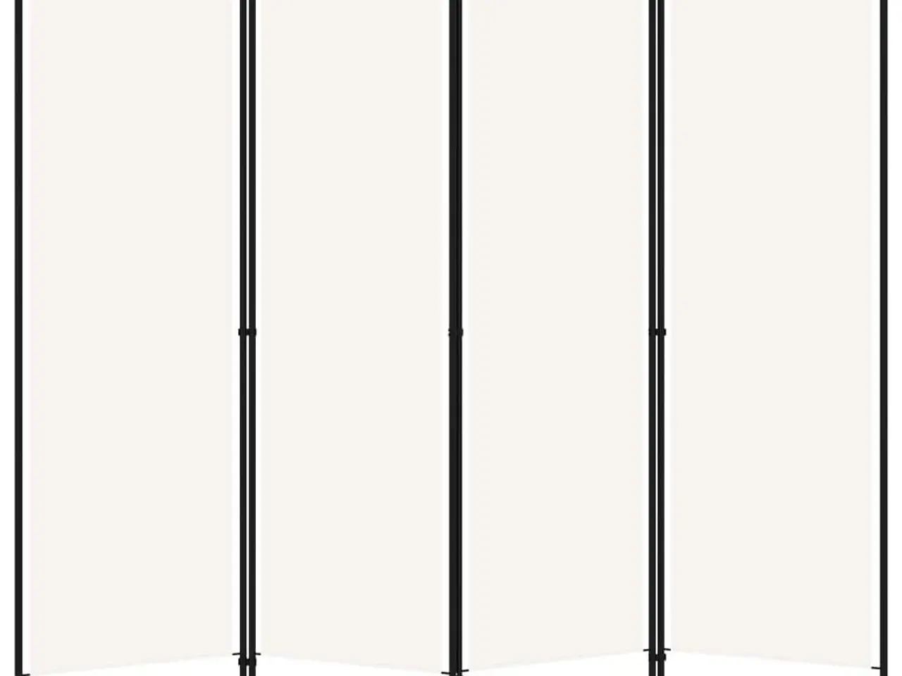 Billede 2 - 4-panels rumdeler 200 x 180 cm hvid