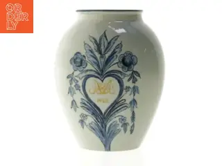 Håndmalet vase fra Nymølle (str. 17 cm)