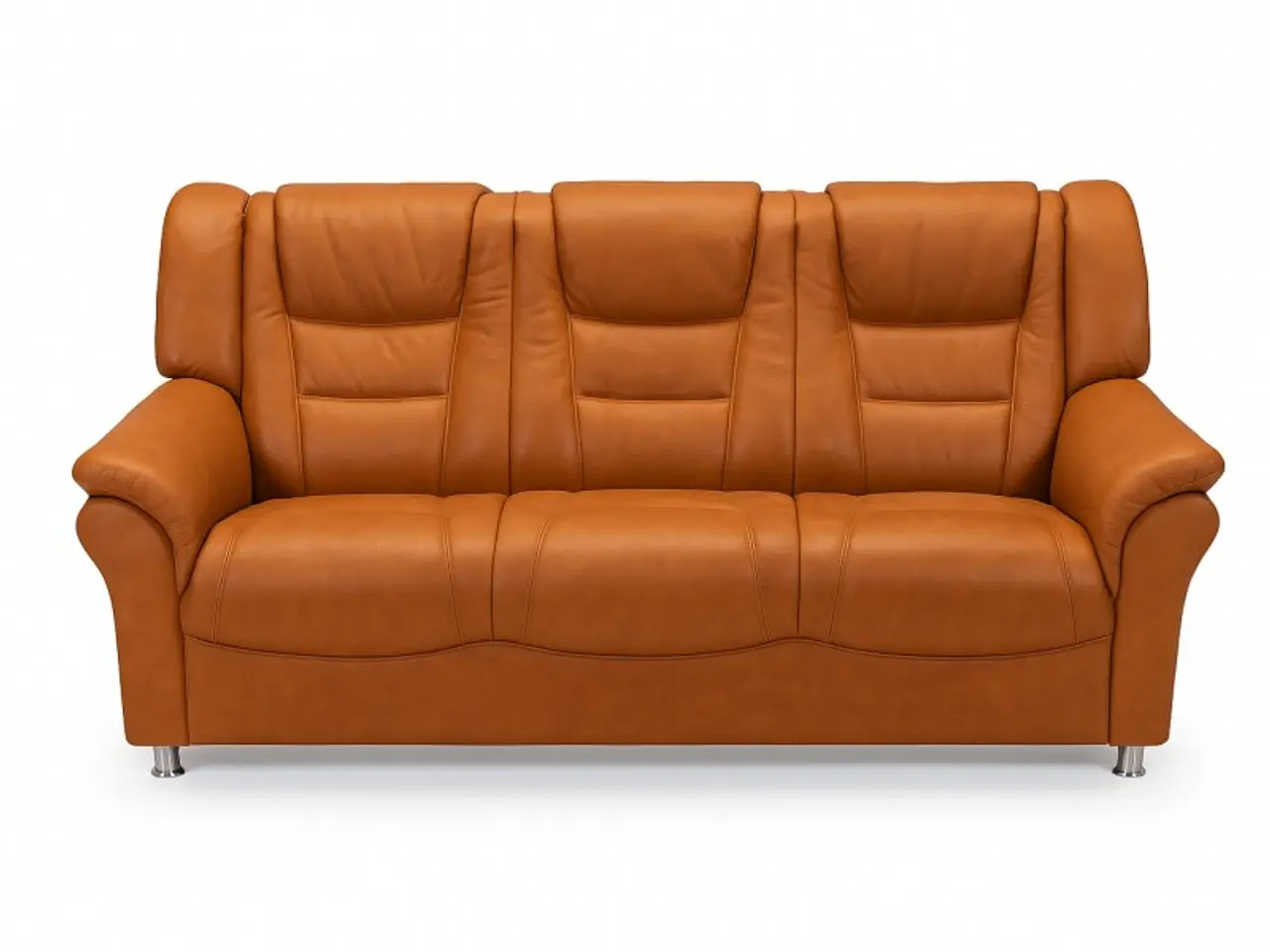 Billede 1 - Strib 3 Personers lædersofa