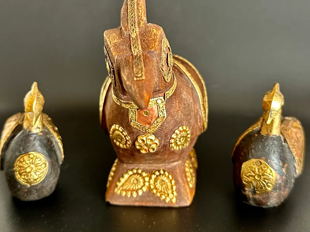 Billede 3 - Vintage håndlavede af træ andefigurer. 