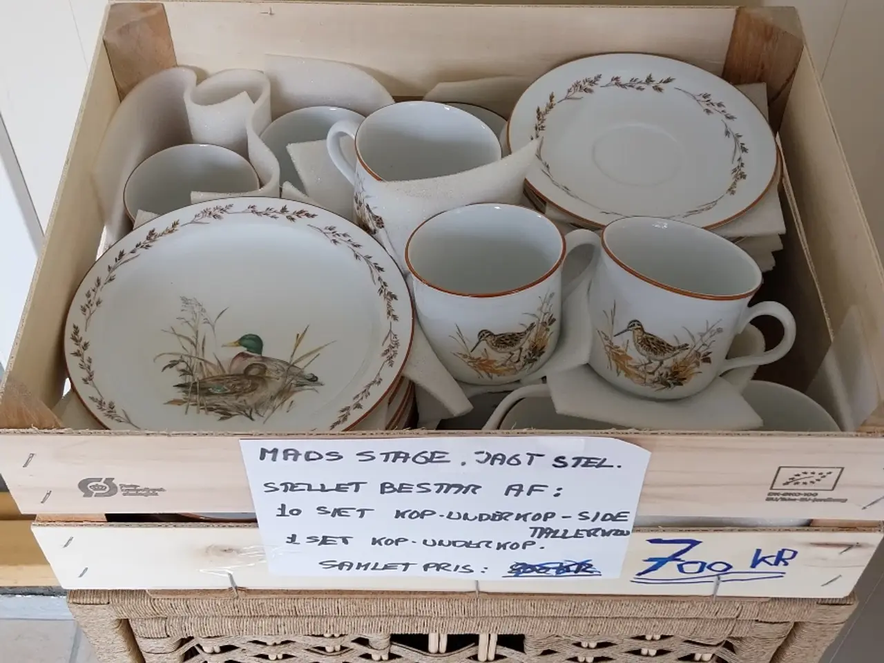 Billede 1 - Mads Stage Kaffesæt med fuglemotiv