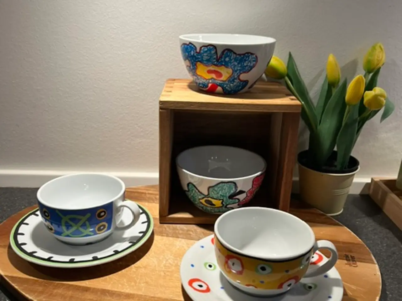 Billede 1 - 2 originale KAHLA kopper/underkopper&2unikke skåle