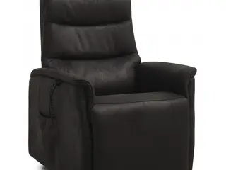 Max lænestol med elektrisk recliner og løftefunktion – Onyx Black Micro læder Bull