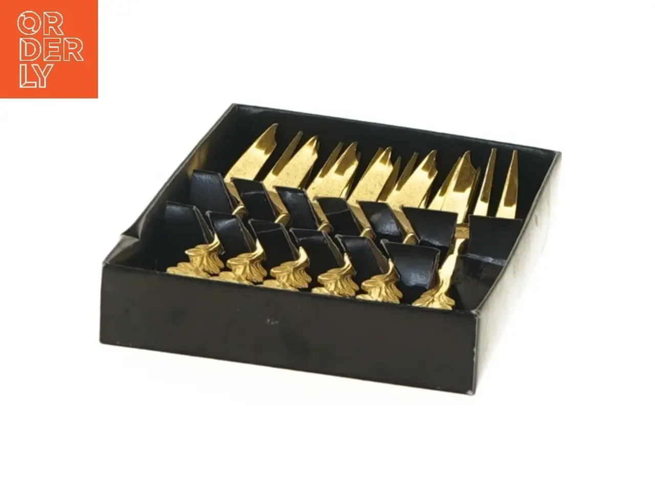 Billede 2 - Guldbelagte dessertgafler (str. 6 stk 14 cm)