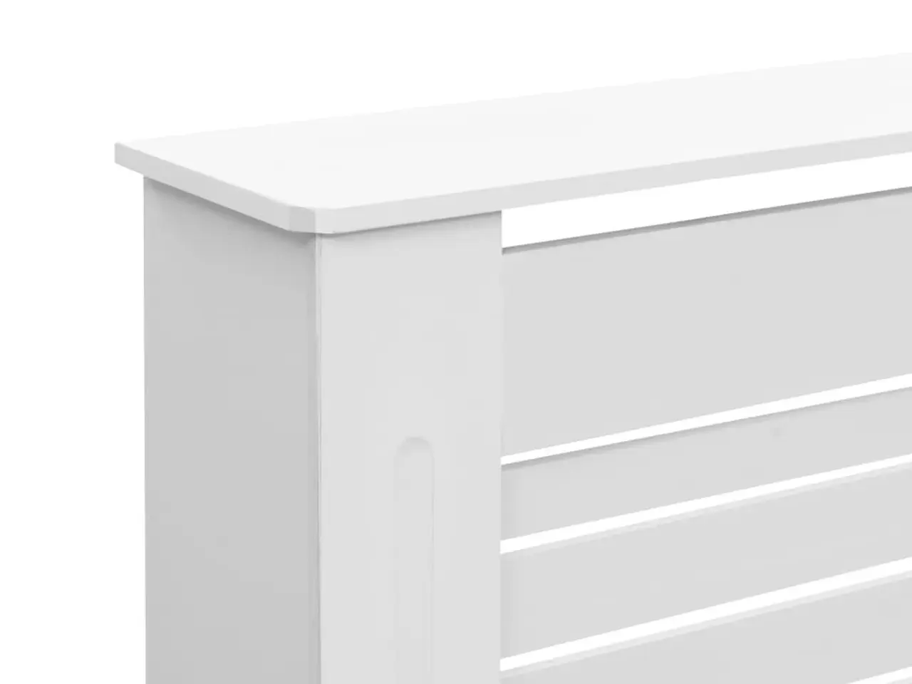 Billede 5 - Radiatorskjuler i MDF 172 × 19 × 81,5 cm - hvid lameldesign