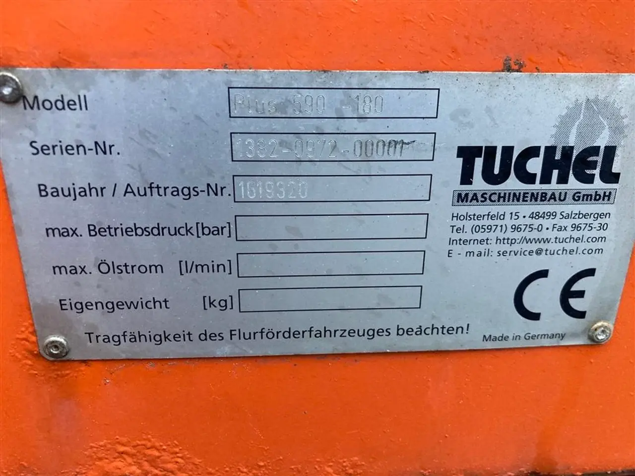 Billede 5 - Tuchel Plus 590 ophæng til minilæsser