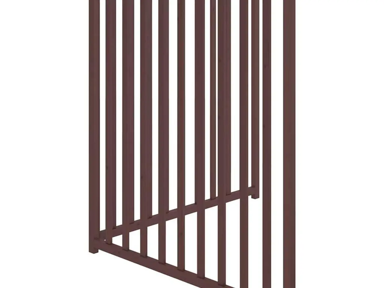 Billede 5 - Hundelåge 2 paneler 160 cm foldbar - brun egetræ