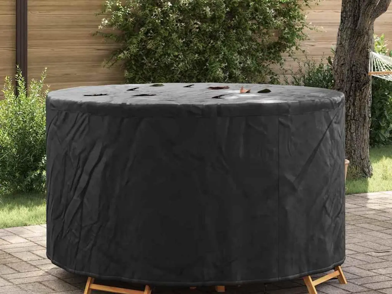 Billede 1 - Rundt møbelovertræk - sort 157 × 157 × 85 cm i 210D oxford