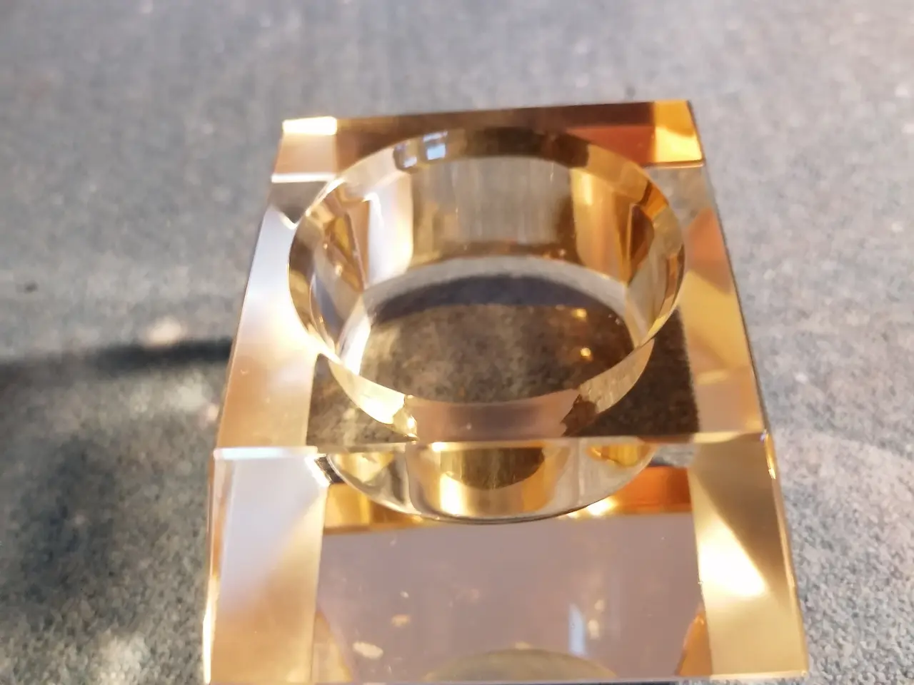 Billede 1 - Smuk Massiv Glas Lysestage