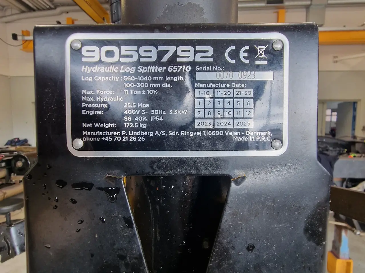 Billede 8 - Brændekløver 11 ton – 400V – P. Lindberg