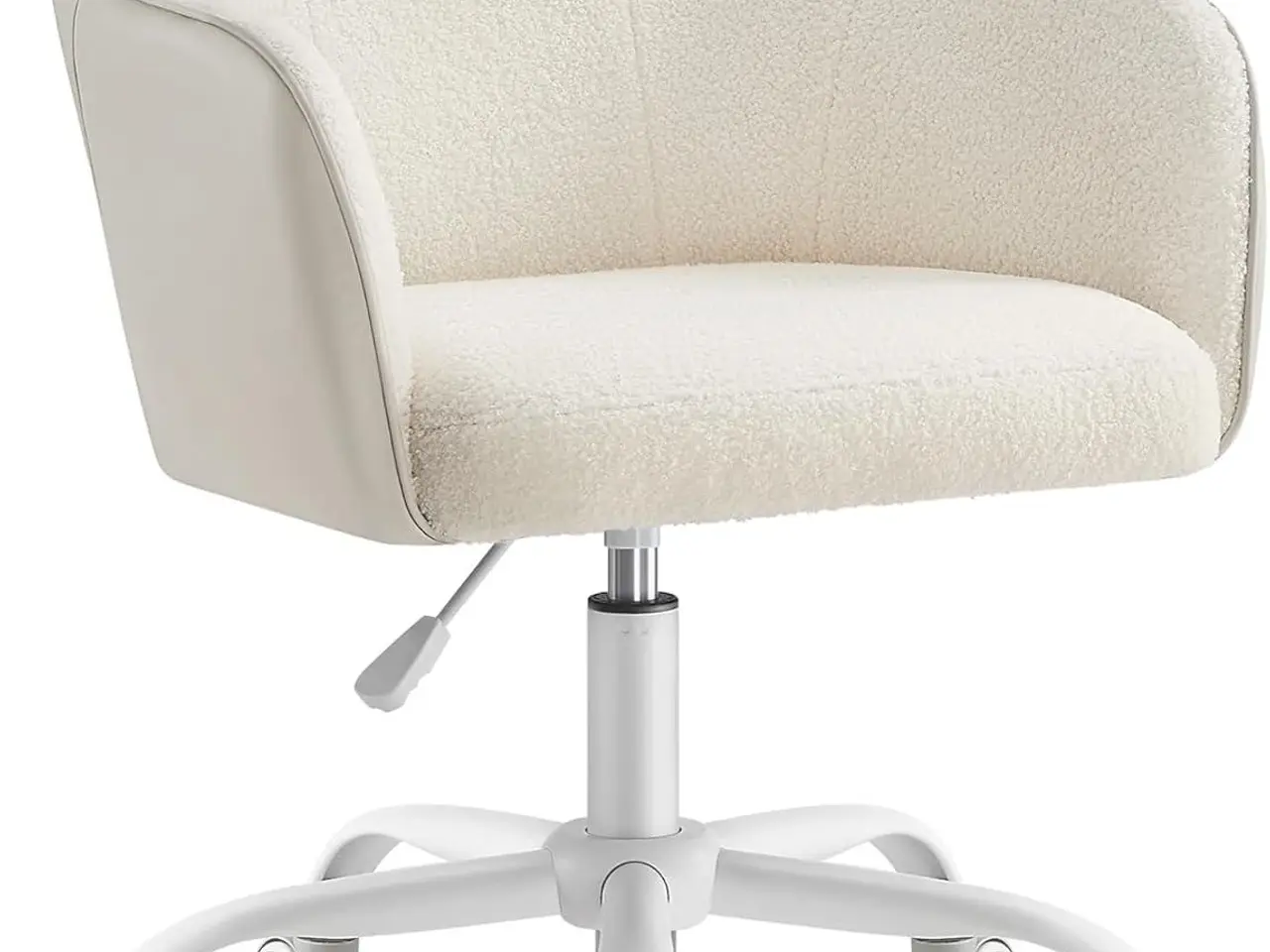 Billede 1 - Kontorstol med sherpa og drejefunktion - cappuccino beige