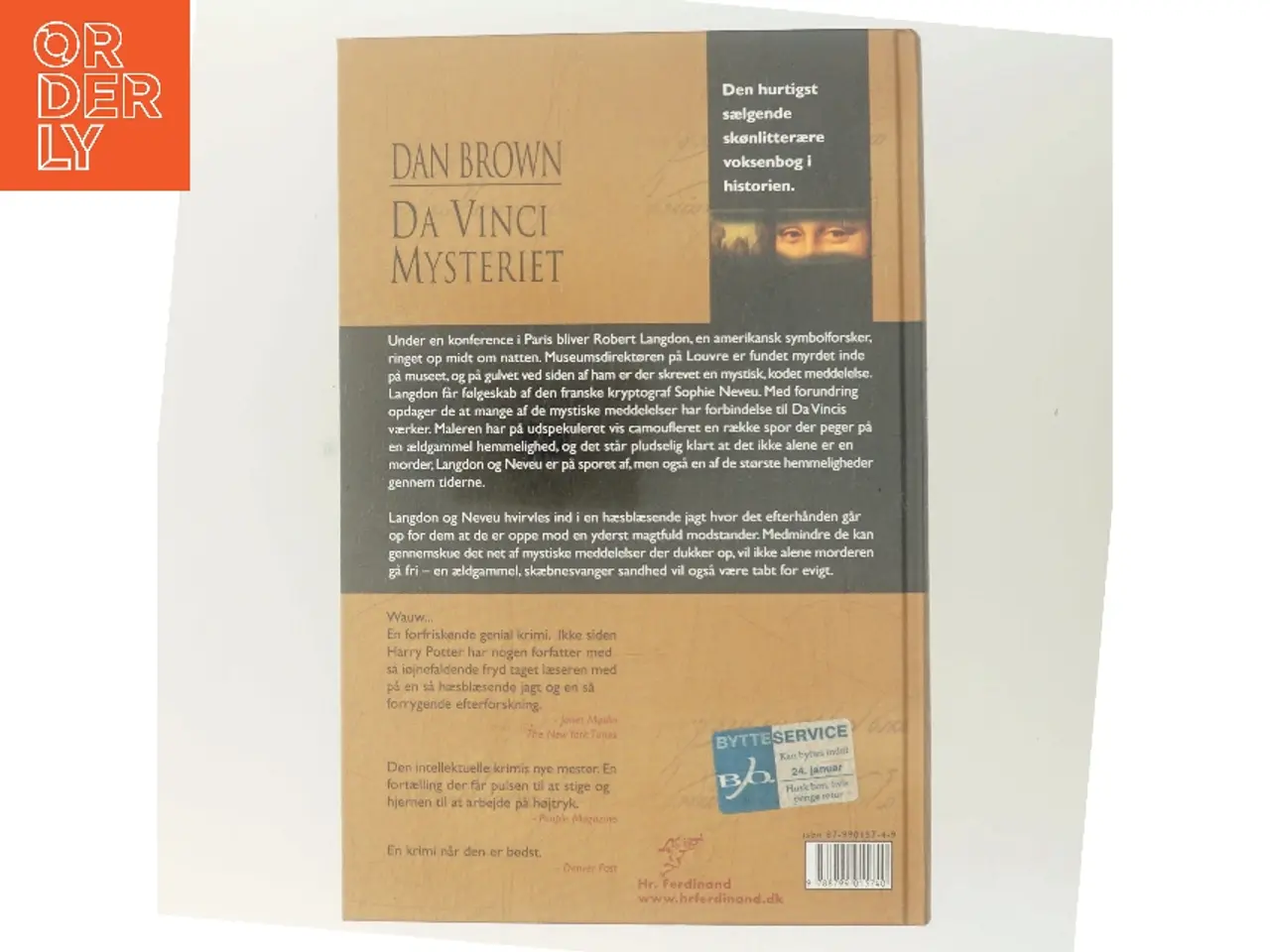 Billede 3 - Da Vinci Mysteriet af Dan Brown (Bog)